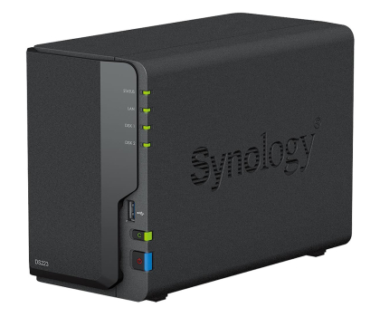 Dysk sieciowy SYNOLOGY Serwer NAS DS223 2x0HDD 2GB 4x1.7Ghz 1xGbE 3xUSB